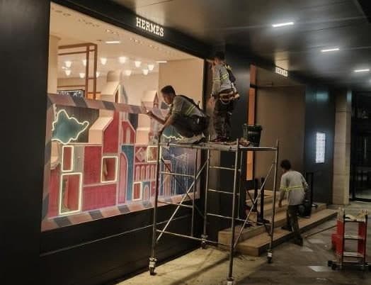 Hermès window display, Metro Manila